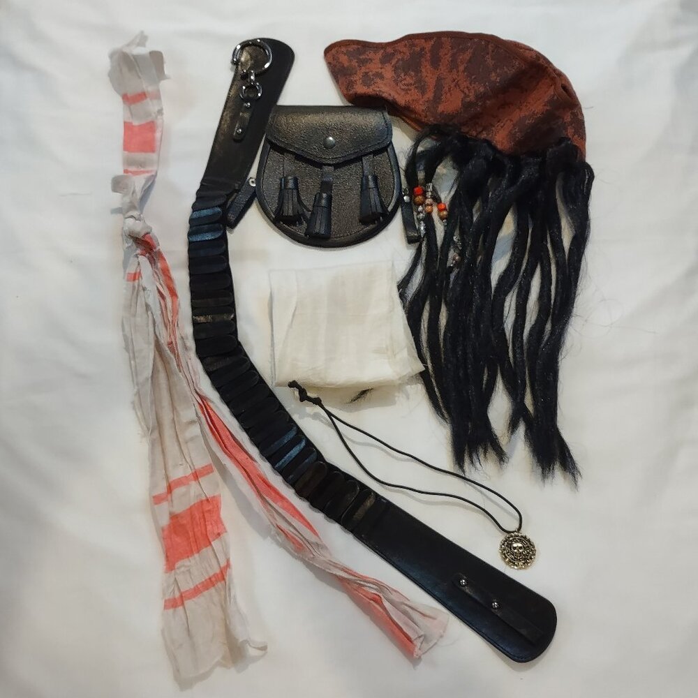 Jack Sparrow costume | Includes pants, shoes, jacket, and accessories!